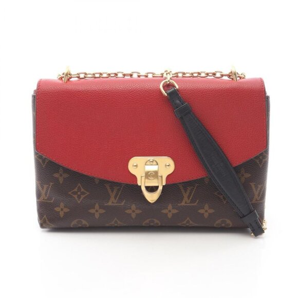 Louis Vuitton Handbags - Louis Vuitton Shoulder Bag Saint Placide Cerise Canvas Cerise Brown Red